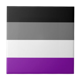 Azulejo Orgullo asexual, orgullo LGBTQ, impresión a rayas