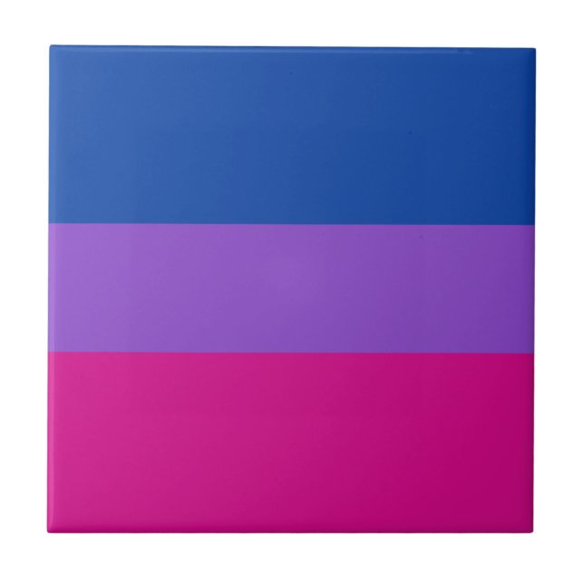 Azulejo Orgullo bisexual, audaces franjas, ORGULLO LGBTQ (Frente)