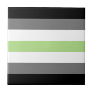 Azulejo Orgullo de género, orgullo LGBTQ, gris negro y ver