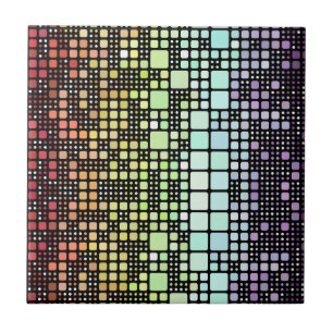Azulejo Orgullo Neurogénero Retro Mod Geométrico Groovy Fu