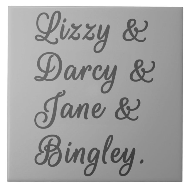 Azulejo Orgullo y prejuicio Parejas I (Frente)