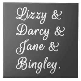 Azulejo Orgullo y prejuicio parejas II