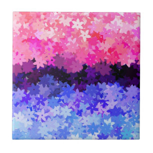 Azulejo Orgulloso Floral Retro Quirky Boho Omnisexual