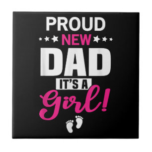 Azulejo Orgulloso Nuevo Padre Es Una Niña