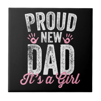 Azulejo Orgulloso Nuevo Papá Es Una Niña Regalos Padre a s