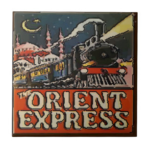 Azulejo Orient Express Paris Poster Tile