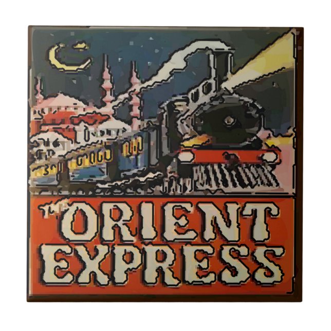 Azulejo Orient Express Paris Poster Tile (Frente)