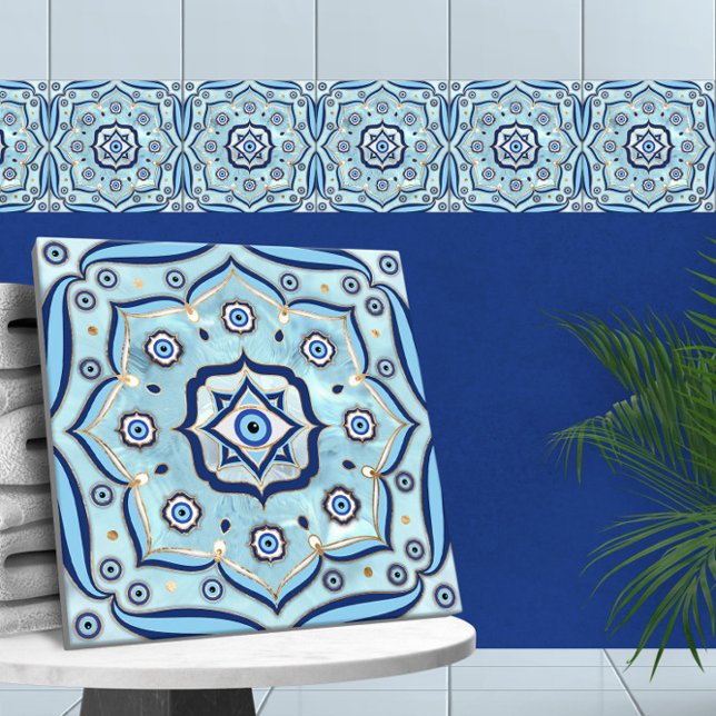 Azulejo Ornamento de Evil Eye Amulet Mandala (Subido por el creador)