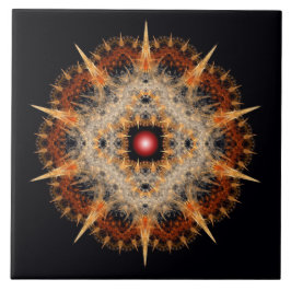 Azulejo Ornamento de la estrella de pino fractal