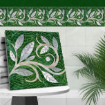 Azulejo Ornamento de Mosaic Leaf Swirl<br><div class="desc">Ornamento de Mosaic Leaf Swirl</div>
