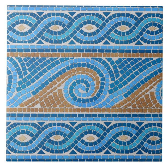 Azulejo Ornamento de mosaico griego (Frente)