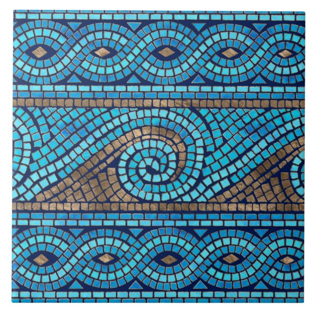 Azulejo Ornamento de mosaico griego (Frente)