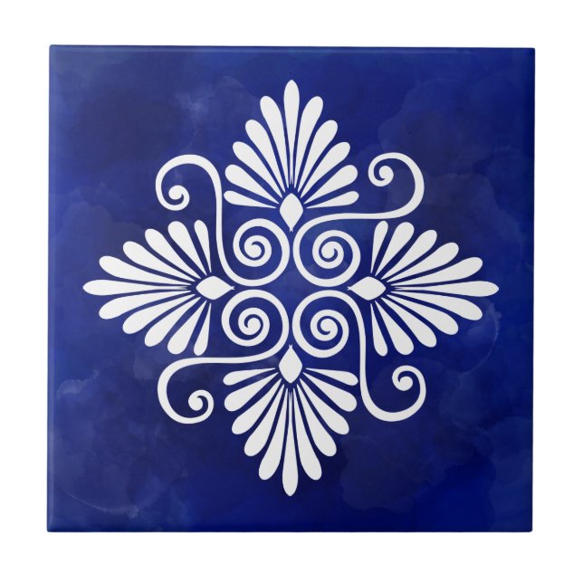 Azulejo Ornamento floreciente griego (Frente)
