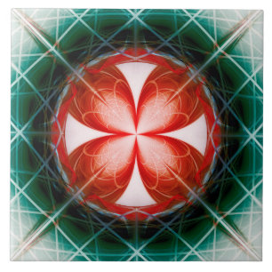 Azulejo Ornamento florido moderno