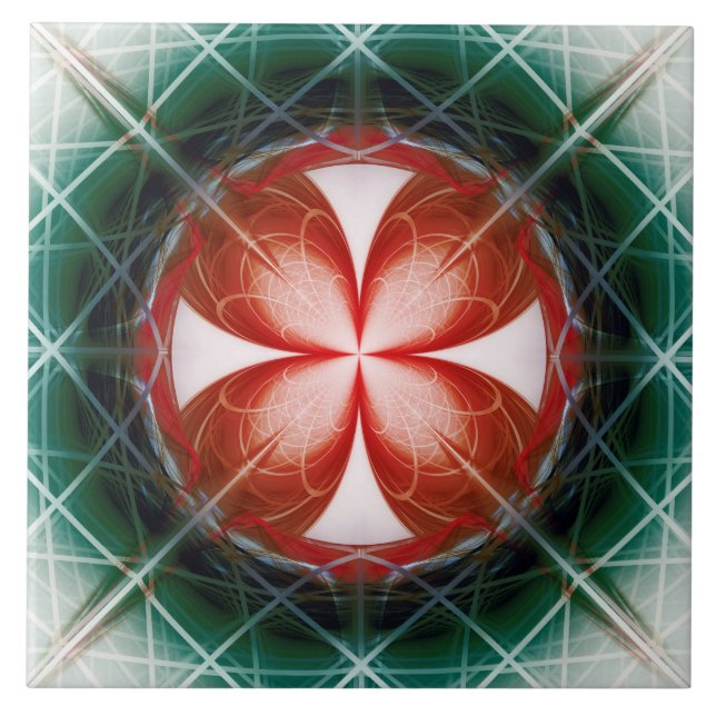 Azulejo Ornamento florido moderno (Frente)