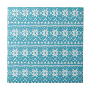 Azulejo ornamento navideño invierno nórdico escandinavo no