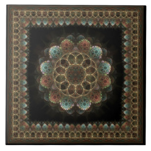 Azulejo Ornamento sagrado esotérico fractal