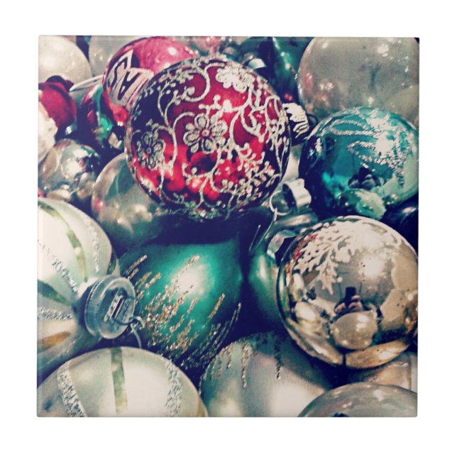 Azulejo Ornamentos navideños vintage (Frente)