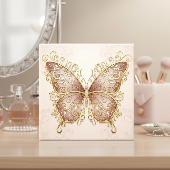 Azulejo Ornate Butterfly Pat#5 Rose Gold ID1222 (Subido por el creador)
