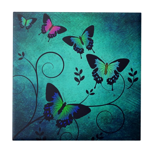 Azulejo Ornate Jewel Butterflies (Frente)