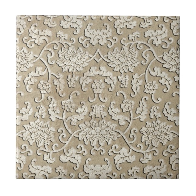 Azulejo Ornate Tile de Mármol tallado (Frente)