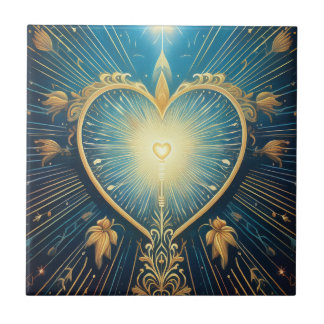 Azulejo Oro Corazón