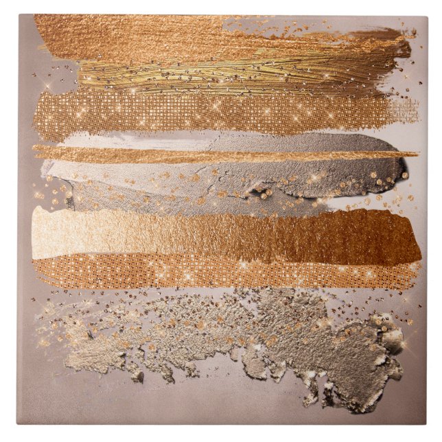 Azulejo Oro de cobre estalla textura de glamour (Frente)