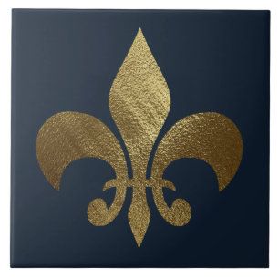 Azulejo Oro Fleur de Lis Real