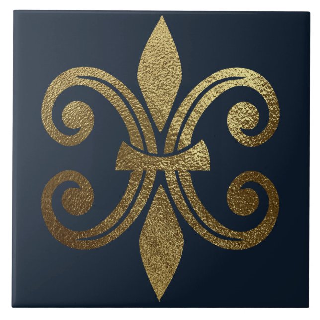 Azulejo Oro Fleur de Lis Real  (Frente)