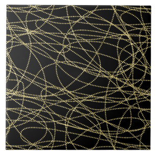 Azulejo Oro Negro Abstracto