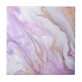 Azulejo Oro Púrpura 3 Piedras De Mármol Tile Cerámico