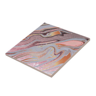 Azulejo Oro rosa brillo y mármol