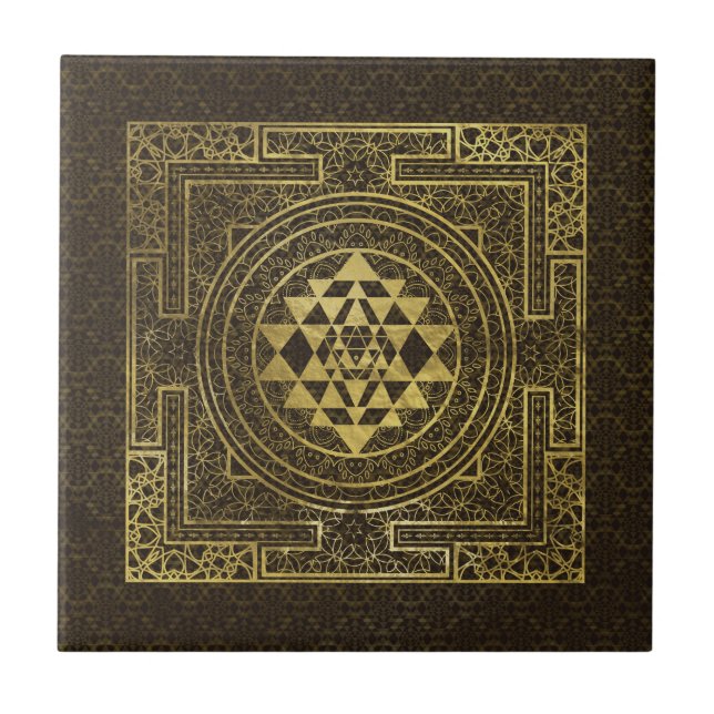 Azulejo Oro Sri Yantra/Sri Chakra (Frente)