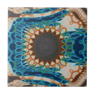 Azulejo Oro turquesa Sol Southwestern Art