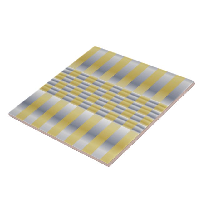 Azulejo Oro y plata (chequeros y rayas) (Lado)