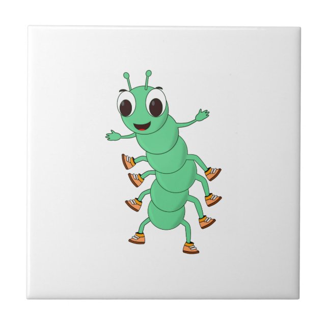 Azulejo oruga verde (Frente)