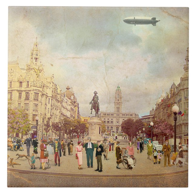 Azulejo  Os Aliados, Porto. 1935 (Frente)