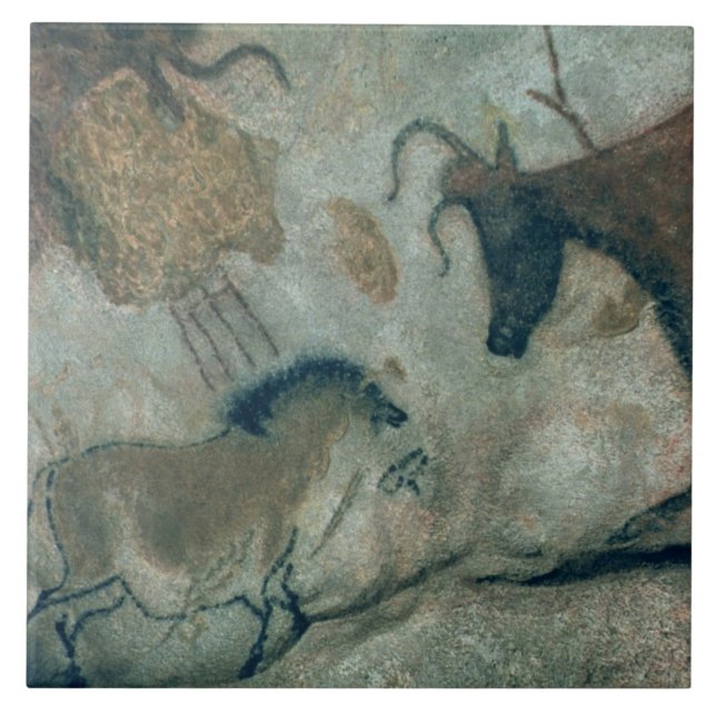 Azulejo Oscile la pintura que muestra un caballo y una (Frente)