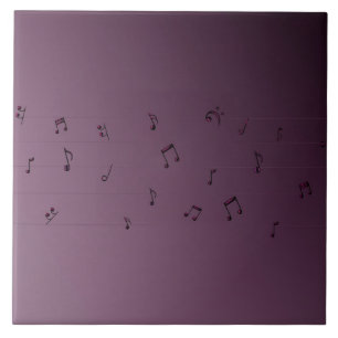 Azulejo Oscuro Ombre Musical Notes Mauve