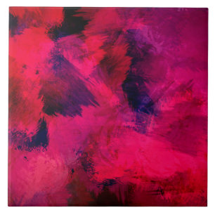 Azulejo Oscuro rojo y púrpura negrita y abstracto moderno