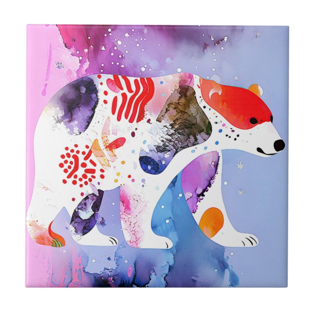 Azulejo Oso celeste con sonrisa (Frente)