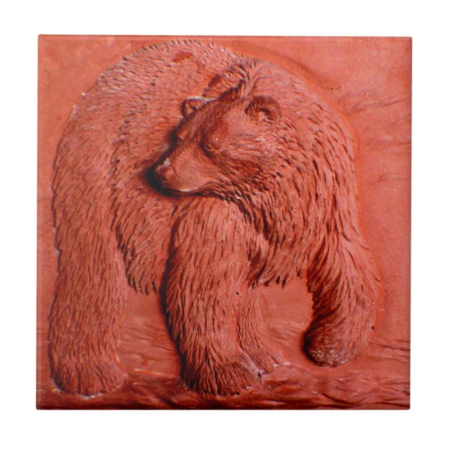 Azulejo "Oso de terracota" (Frente)