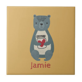 Azulejo Oso gris puro