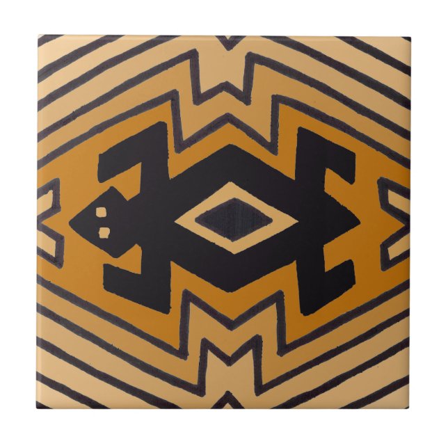 Azulejo Oso Mimbres nativo americano (Frente)