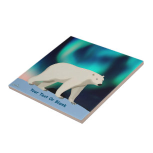 Azulejo Oso Polar Cutáneo y Luces del Norte