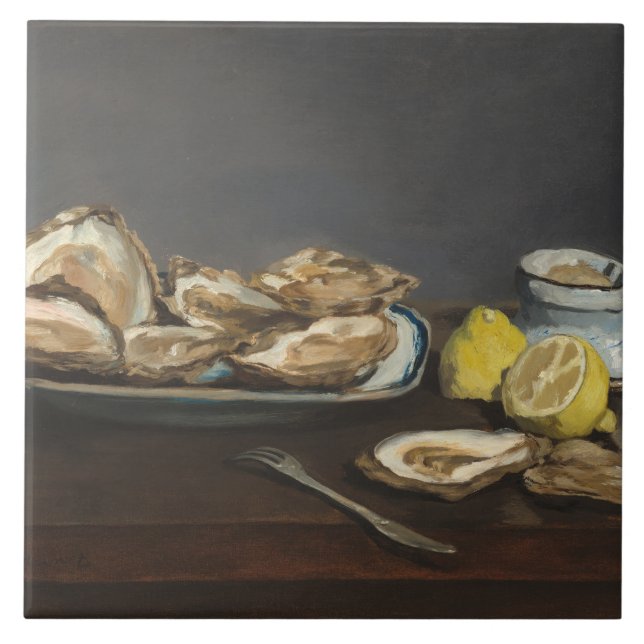 Azulejo Ostras (de Edouard Manet) (Frente)