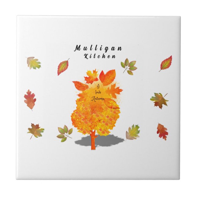 Azulejo Otoño Amor Blanco (Frente)