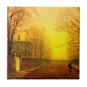 Azulejo Otoño Dorado John Atkinson Grimshaw
