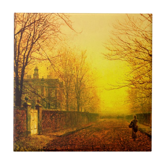 Azulejo Otoño Dorado John Atkinson Grimshaw (Frente)