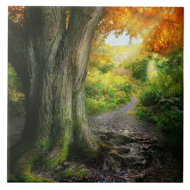 Azulejo Otoño - El camino a casa de la abuela (Frente)